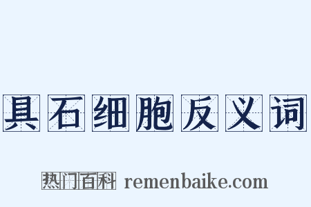 具石细胞反义词是什么意思的图片